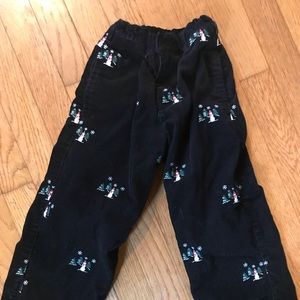 Embroidered boys Christmas cords